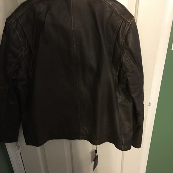 Marc Anthony brown leather jacket XXL - Picture 5 of 7
